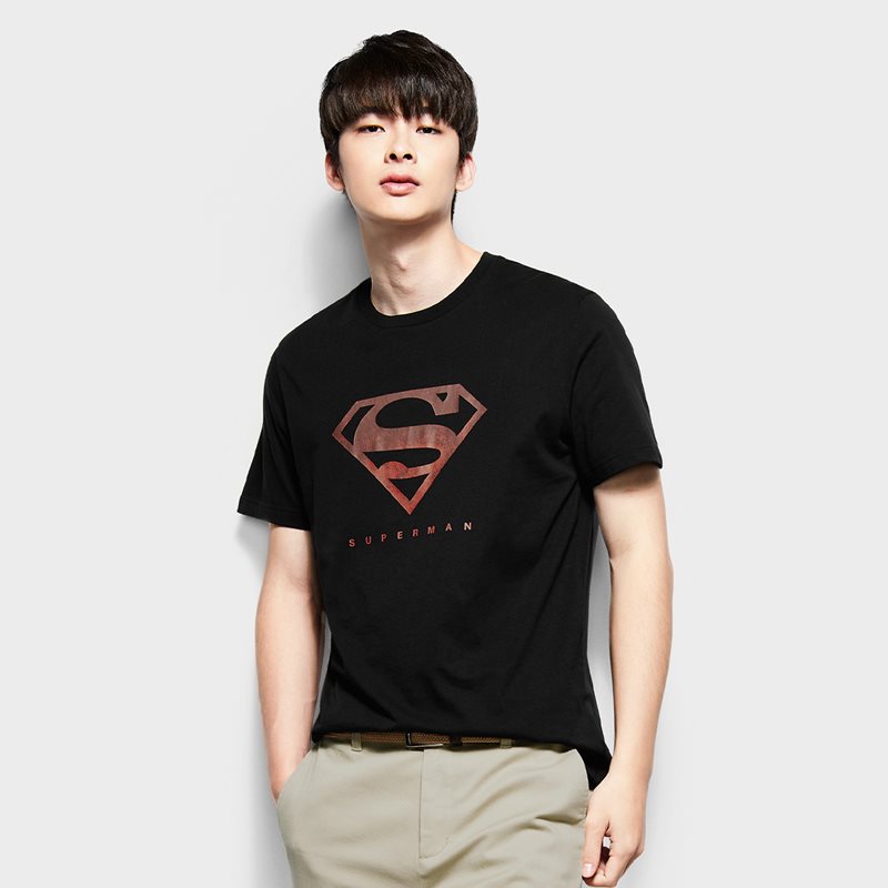 Superman印花T恤-02-男